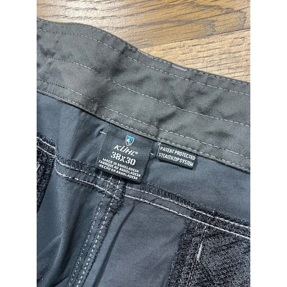 Kuhl Renegade Convertible Pants Mens 38x30 Gray Stealth Hiking Outdoor Zip Off - Picture 4 of 6